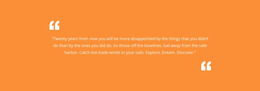 Quote With Orange Background - Website Creator HTML