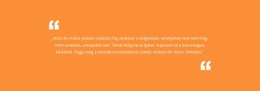 Idézet Narancssárga Háttérrel Sablon