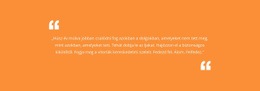 Idézet Narancssárga Háttérrel - Egyszerű Webhelysablon