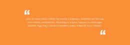 Idézet Narancssárga Háttérrel Weboldal Tervezés