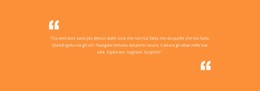 Citazione Con Sfondo Arancione Modello HTML Di Base Con CSS
