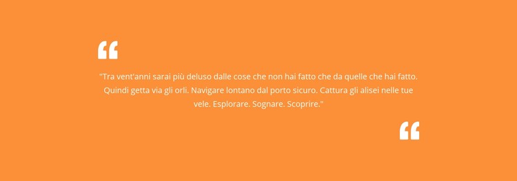 Citazione con sfondo arancione Modello CSS