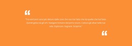 Citazione Con Sfondo Arancione - Modello Di Pagina HTML5