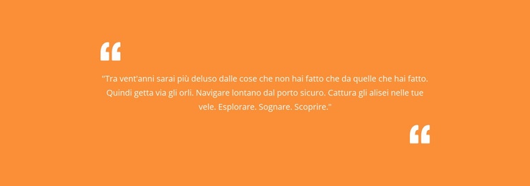 Citazione con sfondo arancione Modello HTML5