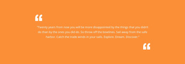 Quote With Orange Background - Free Joomla Website Template