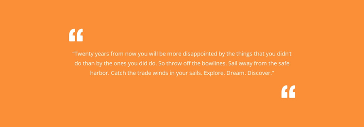 Quote with orange background Joomla Template