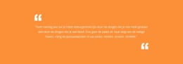 Citaat Met Oranje Achtergrond Eenvoudige Html-Sjabloon Met CSS