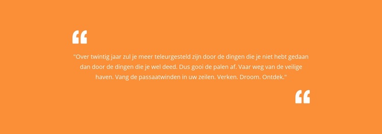 Citaat met oranje achtergrond HTML5-sjabloon