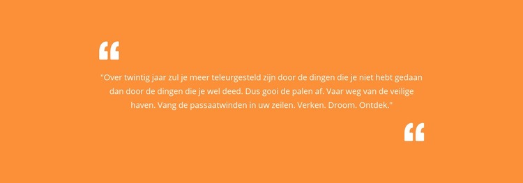 Citaat met oranje achtergrond Sjabloon