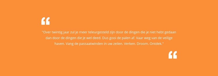 Citaat met oranje achtergrond Website Builder-sjablonen