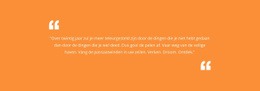 Citaat Met Oranje Achtergrond Website-Ontwerp