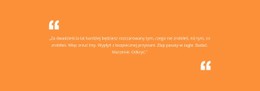 Cytat Z Pomarańczowym Tłem Podstawowy Szablon HTML Z CSS