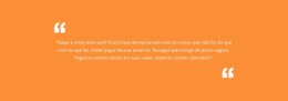 Citação Com Fundo Laranja Design Do Site