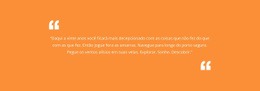 Citação Com Fundo Laranja Modelo