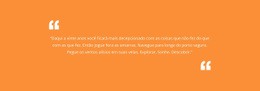 Citação Com Fundo Laranja - Modelo De Página HTML5