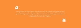 Citat Med Orange Bakgrund Grundläggande HTML-Mall Med CSS