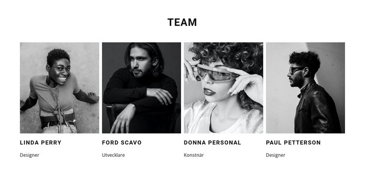 Ett team av våra bästa arbetare Webbplats mall
