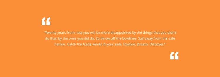Quote with orange background Webflow Template Alternative