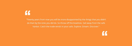 Quote With Orange Background - Responsive Homepage Design