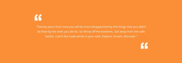 Quote With Orange Background - Free Download Website Mockup