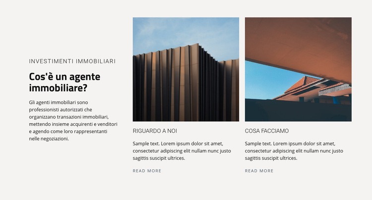 Agente immobiliare Mockup del sito web