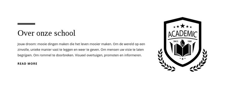 Over onze school CSS-sjabloon