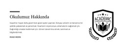 Okulumuz Hakkında - Duyarlı HTML Şablonu