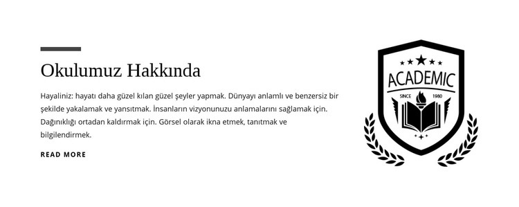 Okulumuz Hakkında WordPress Teması