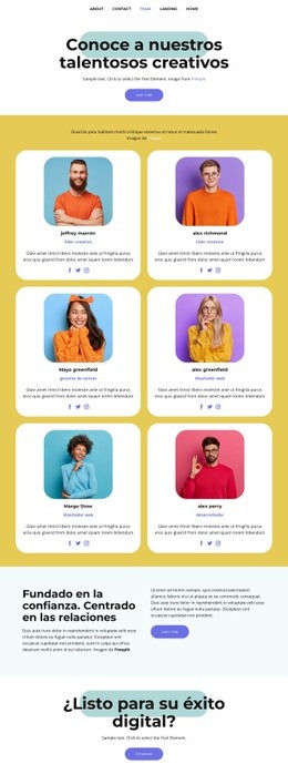 Conoce A Nuestros Talentosos Creativos - Creador De Sitios Web Personalizados