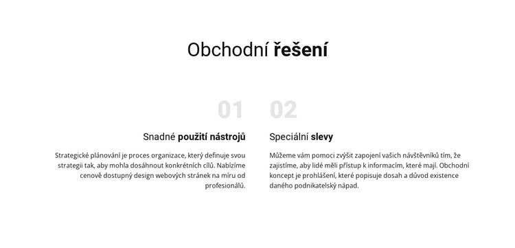 Textová obchodní řešení Šablona