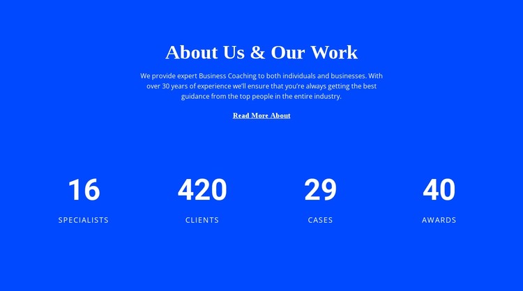 Counter About Us CSS Template