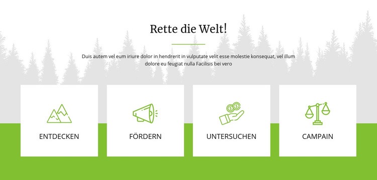 Rette die Welt HTML Website Builder