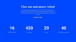Responsive Webvorlage Für Zähler Über Uns