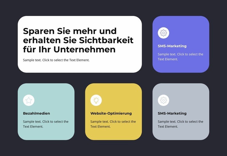 Verkaufszahlen steigern Website Builder-Vorlagen