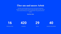 Zähler Über Uns Professionelles WordPress-Theme
