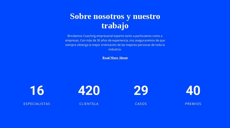 Contador Acerca de nosotros Creador de sitios web HTML