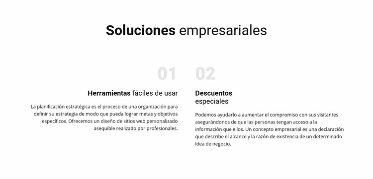 Soluciones comerciales de texto Creador de sitios web HTML