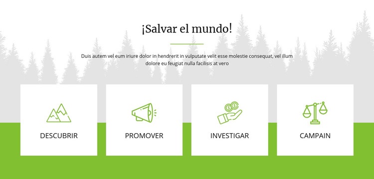 Salvar el mundo Diseño de páginas web