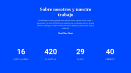 Contador Acerca De Nosotros - Plantillas De Sitios Web Personales