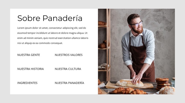 Acerca de nuestra panadería Tema de WordPress