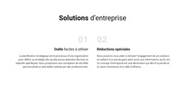 Page HTML Pour Solutions D'Affaires Texte