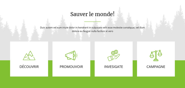 Sauver le monde Modèle HTML