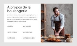 À Propos De Notre Boulangerie - Modèle HTML5, Réactif, Gratuit