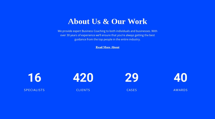 Counter About Us HTML5 Template