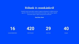 Reszponzív Websablon A Következőhöz: Számláló Rólunk