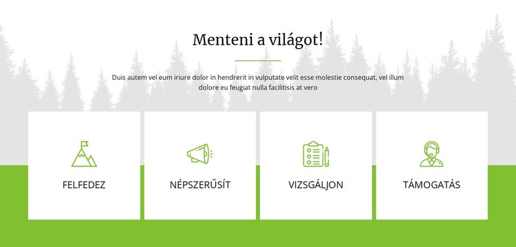 Menteni a világot Weboldal tervezés