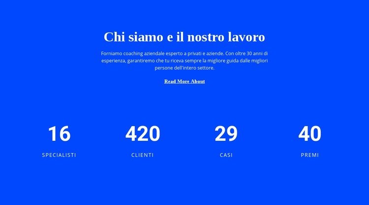 Counter Chi siamo Modello HTML5