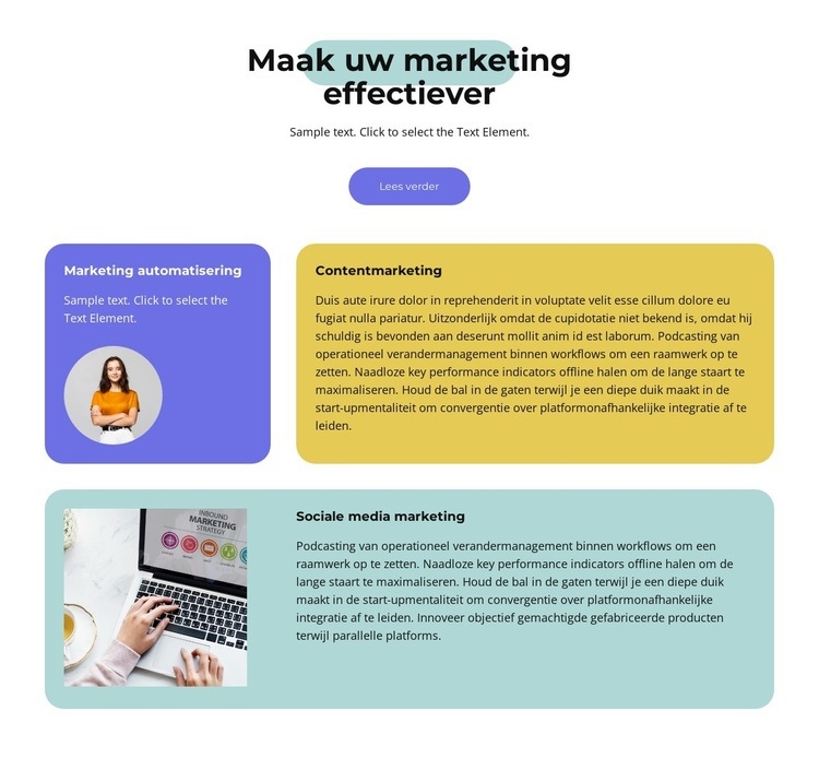 Leads van zoeken Website mockup