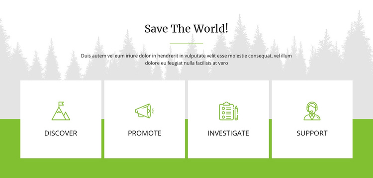 Save The World One Page Template