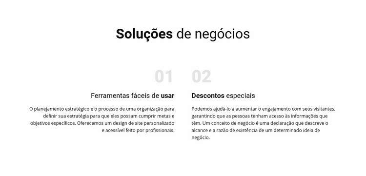 Text Business Solutions Maquete do site